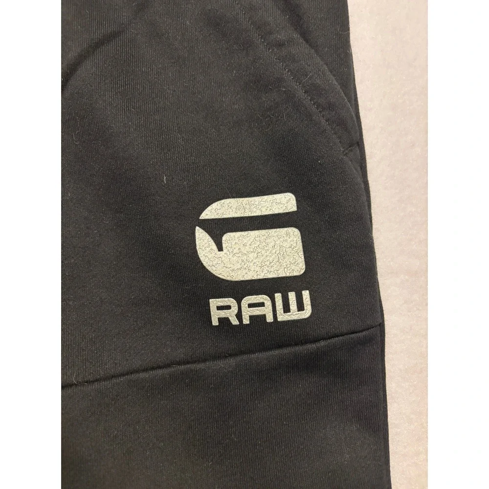 G-Star Raw 5620 Zip SW Pant Mens Large Black Tapered Moto Joggers